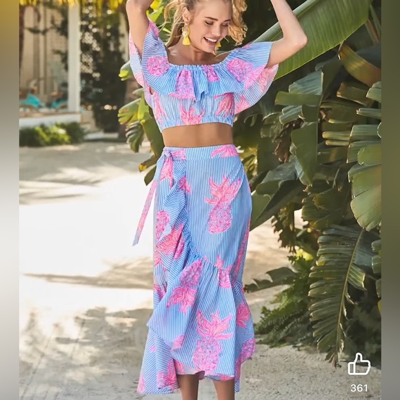 Larissa Set in Blue Peri Rum Swizzle